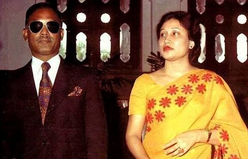 স্বামী জিয়াউর রহমানের সঙ্গে খালেদা জিয়া।