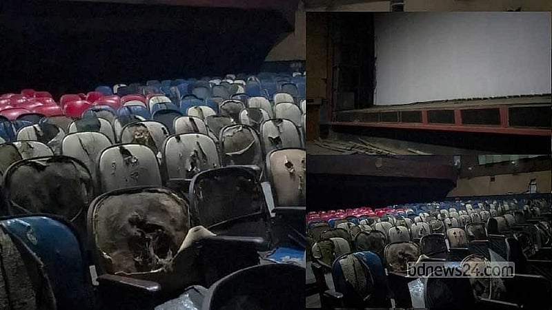 ফার্মগেইটের আনন্দ সিনেমা হলের ভেতরের দৃশ্য। 
