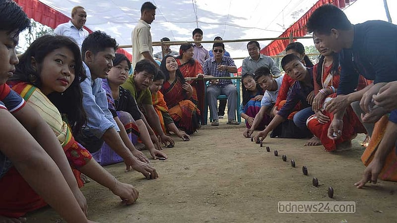 তঞ্চঙ্গ্যাদের বর্ষবরণ উৎসব জাতীয় ‘ঘিলা খেলা’ (ফাইল ছবি)