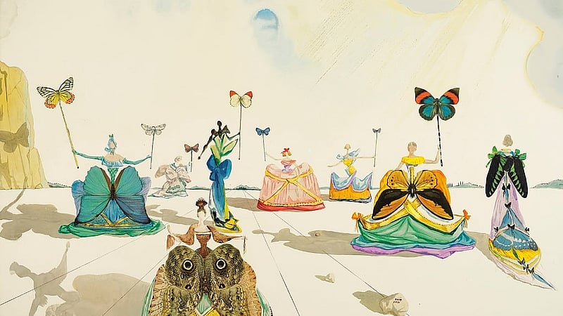 দালির ‘ফেম অ পাপিয়ঁ’ (প্রজাপতি-সহ নারী)।