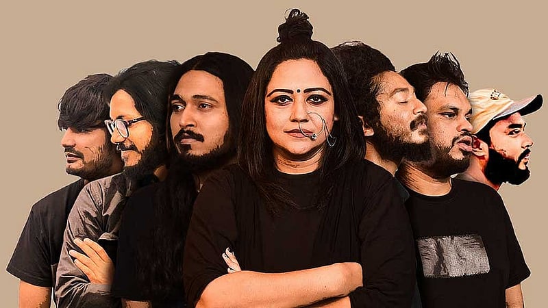 চিরকুট ব্যান্ডের সদস্যরা। ছবি: শারমিন সুলতানা সুমির সৌজন্যে।  