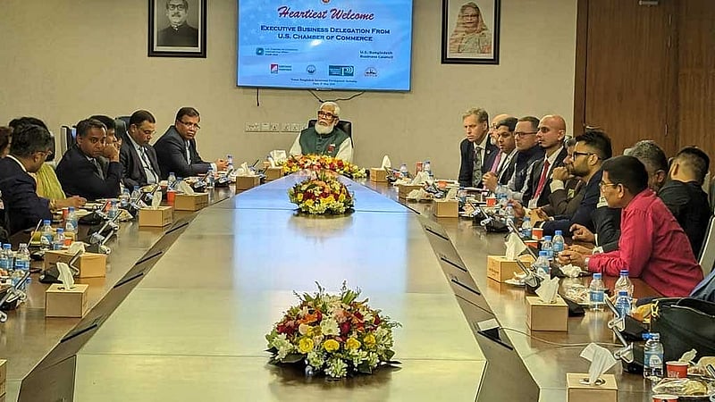 ইউএস-বাংলাদেশ বিজনেস কাউন্সিলের এক্সিকিউটিভ বিজনেস ডেলিগেশনের সঙ্গে বৈঠকে সালমান এফ রহমান