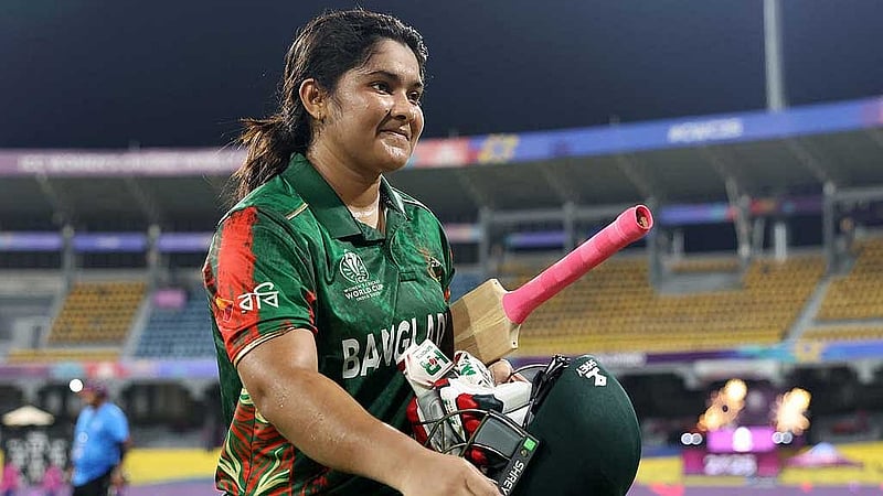 দারুণ ইনিংস খেলে দলের জয় সঙ্গে নিয়ে ফেরেন রুবাইয়া হায়দার। ছবি: বিসিবি