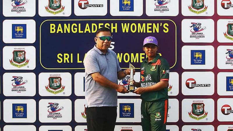 দারুণ ইনিংস খেলে ম্যাচ সেরা শারমিন আক্তার সুপ্তা। ছবি: বিসিবি