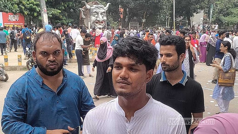ছাত্রদলের ভিপি প্রার্থী আবিদুল ইসলাম আবিদ।