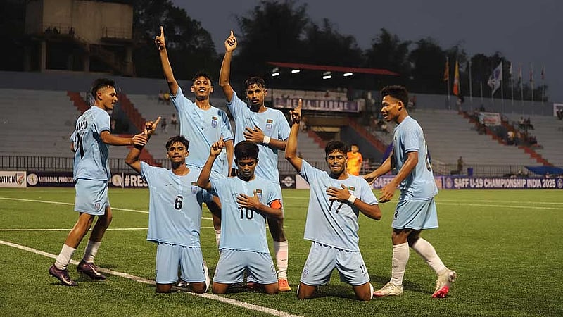 দারুণ জয়ে সেমি-ফাইনালে উঠেছে বাংলাদেশ। ছবি: বাফুফে