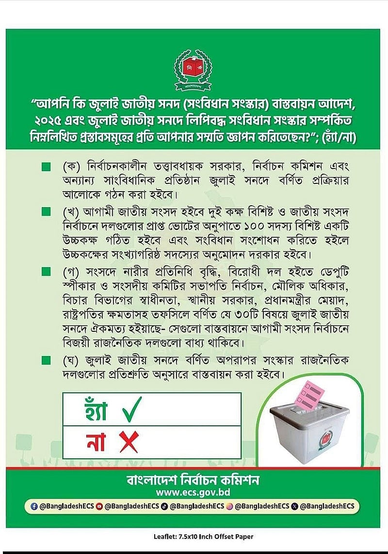 গণভোটের ব্যালট যেমন হতে পারে।