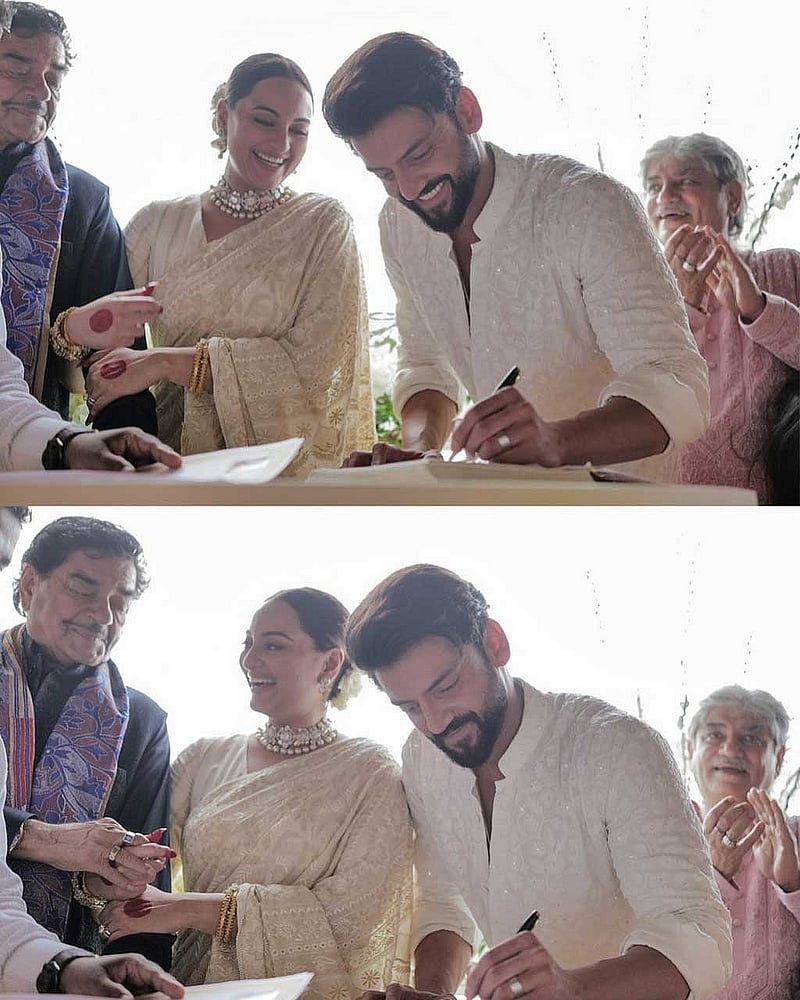 বিয়ের পর সোনাক্ষীর ধর্মান্তরিত হওয়ার যে গুঞ্জন রটেছিল, সেটি যে কেবল গুঞ্জনই ছিল, তা প্রমাণ হয়েছে। হিন্দু বা মুসলিম রীতিতে নয়, বিশেষ বিবাহ আইনে বিয়ে করেছেন তারা। বিয়েতে সোনাক্ষীর বাবা অভিনেতা-রাজনীতিবিদ শত্রুঘ্ন সিনহাসহ দুই পরিবারের অনেকে উপস্থিত ছিলেন।
