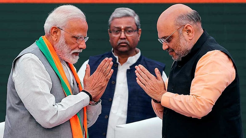 ভারতের প্রধানমন্ত্রী নরেন্দ্র মোদী ও স্বরাষ্ট্রমন্ত্রী অমিত শাহ। ছবি: রয়টার্স