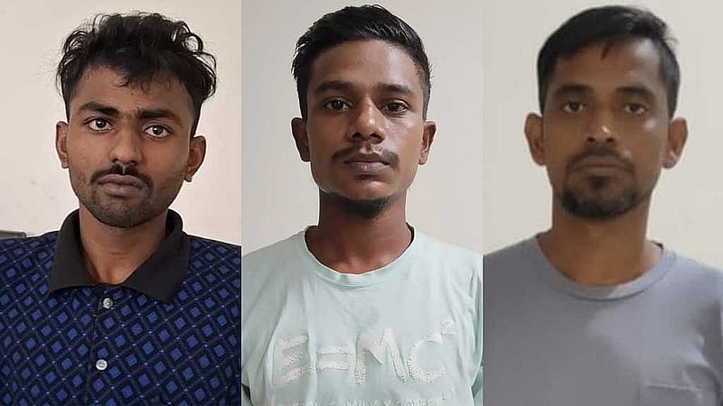 গ্রেপ্তার জালাল সরদার ওরফে মাইকেল, ফজলে রাব্বি ওরফে কালা ও মো. ইমরান 