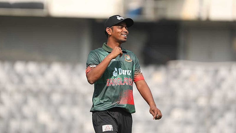 ওয়ানডে দলে প্রথমবার ঠাঁই পেলেন তানভির ইসলাম। ছবি: বিসিবি।