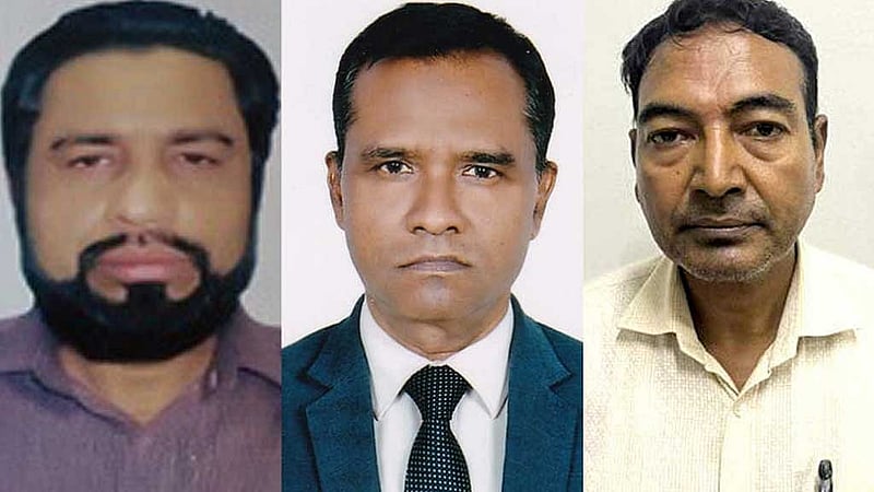 পিএসসির বরখাস্ত দুই উপপরিচালক আবু জাফর, জাহাঙ্গীর আলম ও সহকারী পরিচালক আলমগীর কবির