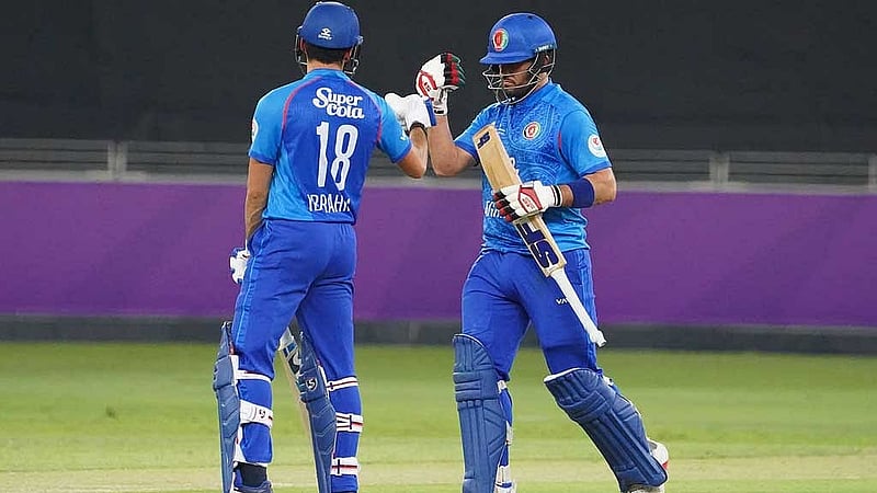 রেকর্ড জুটি উপহার দেন ইব্রাহিম জাদরান ও দারভিশ রাসুলি। ছবি: এসিবি ফেইসবুক