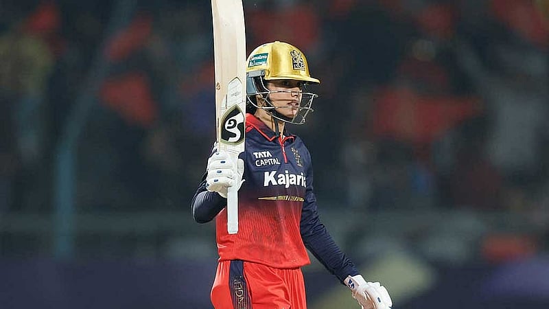সেরাটা ফাইনালের জন্যই জমা রেখেছিলেন স্মৃতি মান্ধানা। ছবি: উইমেন'স প্রিমিয়ার লিগ।