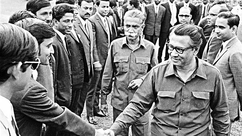 বাংলাদেশের প্রথম প্রধানমন্ত্রী তাজউদ্দীন আহমদ।
