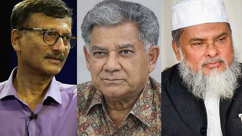 ড. মুহাম্মদ ইউনূসের নেতৃত্বে সরকারের তিন উপদেষ্টা তৌহিদ হোসেন, এম সাখাওয়াত হোসেন ও আ ফ ম খালিদ হাসান