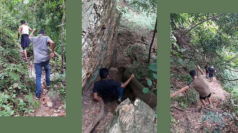 দুর্গম পাহাড়ি পথ, ছবি: লেখক