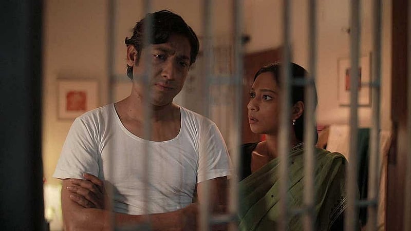 ‘বর্ণমালার মিছিল' নাটকের দৃশ্য, ছবি: মাছরাঙা টেলিভিশনের সৌজন্যে।            