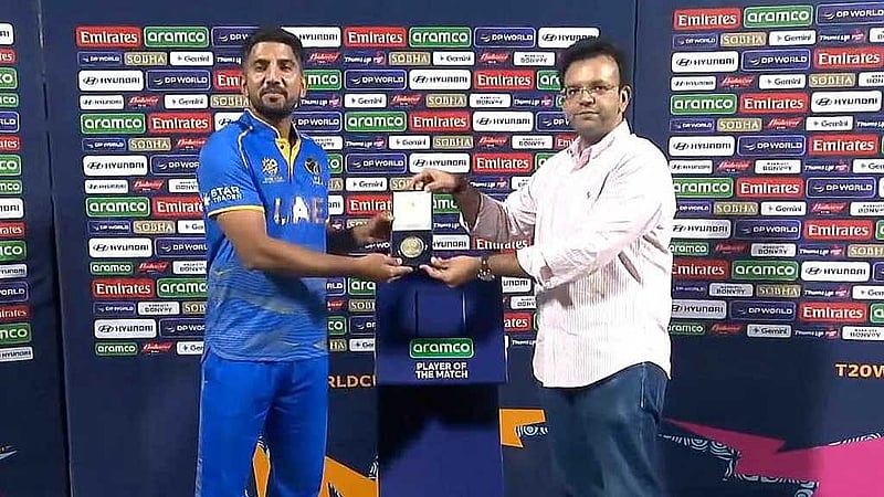 টি-টোয়েন্টিতে তৃতীয়বার ম্যাচ-সেরার স্বীকৃতি পেলেন জুনাইদ। ছবি: ভিডিও থেকে স্ক্রিনশট 