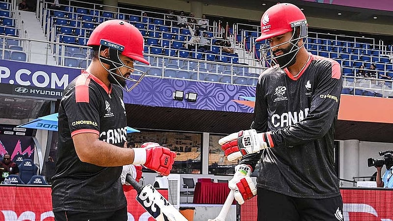 দিলপ্রিত বাজওয়া ও ইউভরাজ সিং গড়েস শতরানের উদ্বোধনী জুটি। ছবি: ক্রিকেট কানাডা ফেইসবুক।