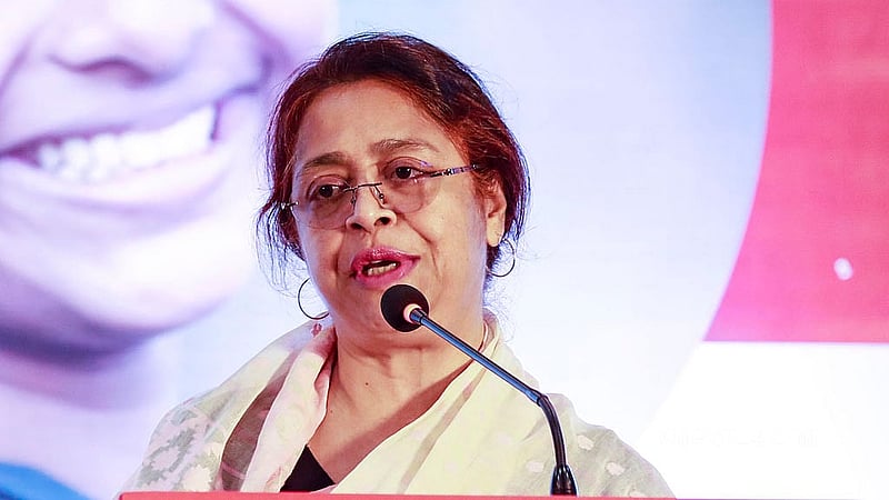 ‘গ্লোবাল প্রোগ্রাম টু এন্ড চাইল্ড ম্যারিজ (জিপিইসিএম)’ এর তৃতীয় পর্যায়ের উদ্বোধনী অনুষ্ঠানে মহিলা ও শিশু বিষয়ক প্রতিমন্ত্রী সিমিন হোসেন রিমি। ছবি: মোস্তাফিজুর রহমান