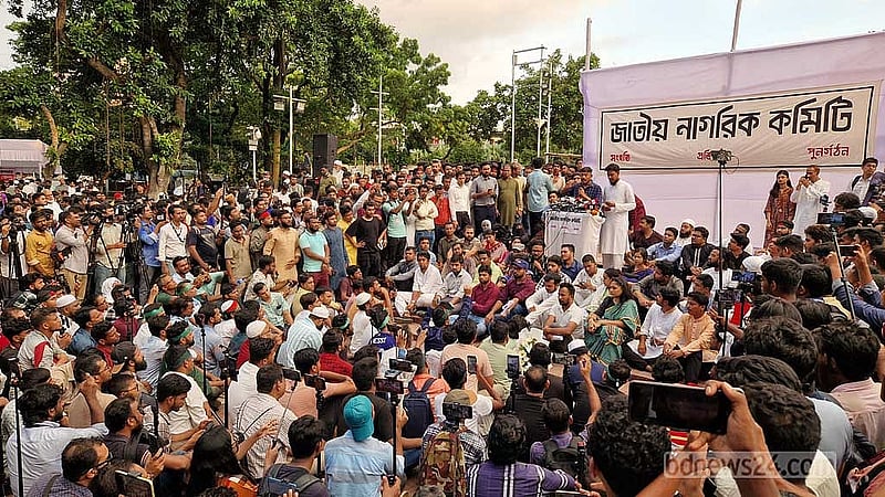 অভ্যুত্থানের পক্ষের প্রতিনিধিদের নিয়ে ২০২৪ সালের ৮ সেপ্টেম্বর আত্মপ্রকাশ করে জাতীয় নাগরিক কমিটি; বৈষম্যবিরোধী ছাত্র আন্দোলনের অনেকেই সেখানে স্থান পান। 