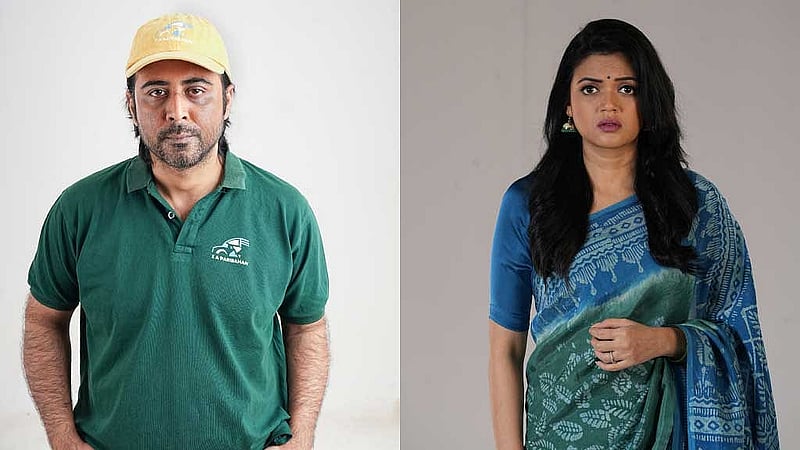 অভিনেতা আফরান নিশো ও মাসুদা রহমান নাবিলা। ছবি: হইচইয়ের সৌজন্যে।