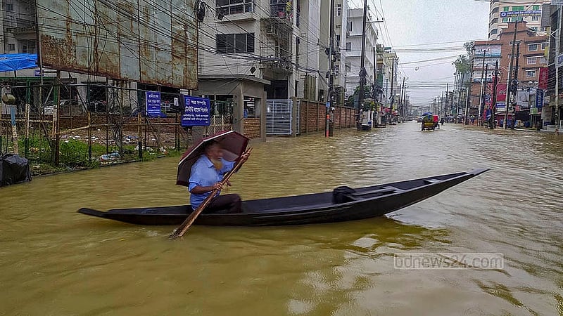 ১৯ জুন ২০২৪: চার দিনের টানা বৃষ্টি ও উজানের ঢলে সিলেট জেলার বন্যা পরিস্থিতির অবনতি হয়; প্লাবিত হয় নতুন নতুন এলাকা।