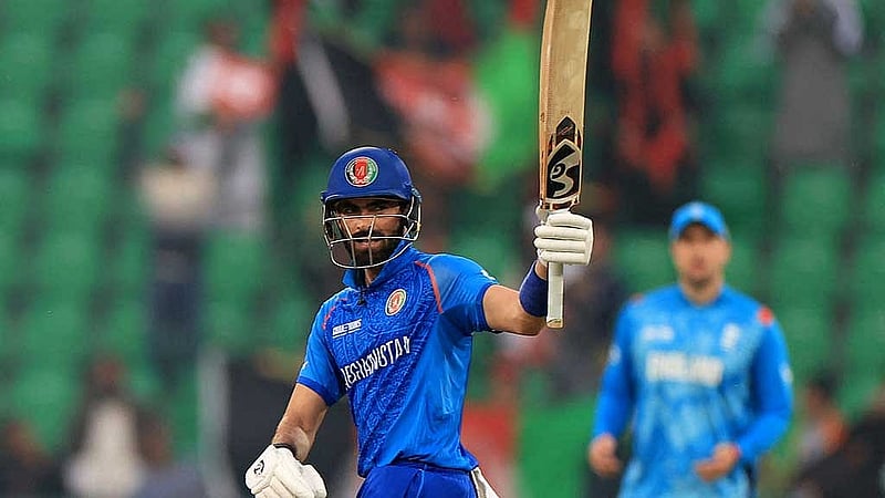ওয়ানডেতে আফগানিস্তানের হয়ে সর্বোচ্চ ব্যক্তিগত ইনিংসের নিজের রেকর্ড নতুন করে লিখলেন ইব্রাহিম জাদরান। ছবি: রয়টার্স