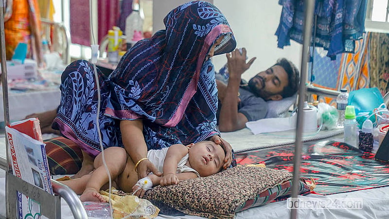 রাজধানীর মহাখালীর ডিএনসিসি হাসপাতালে চিকিৎসা নিচ্ছে হাম আক্রান্ত এক শিশু