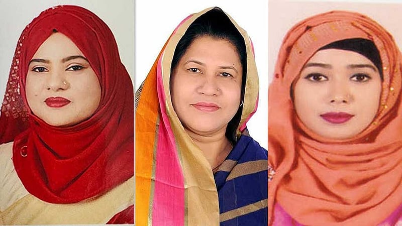 রোমা আক্তার (নাসিরনগর, ব্রাহ্মণবাড়িয়া), নাজমা খানম (মণিরামপুর, যশোর), ফারজানা বিনতে ওহাব (বাবুগঞ্জ, বরিশাল) 