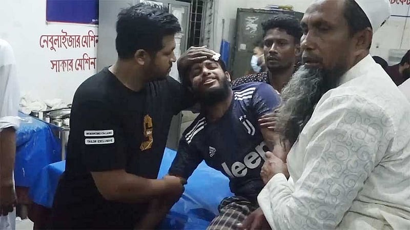 নিহত শাকিলের ছোটভাই শুভ।