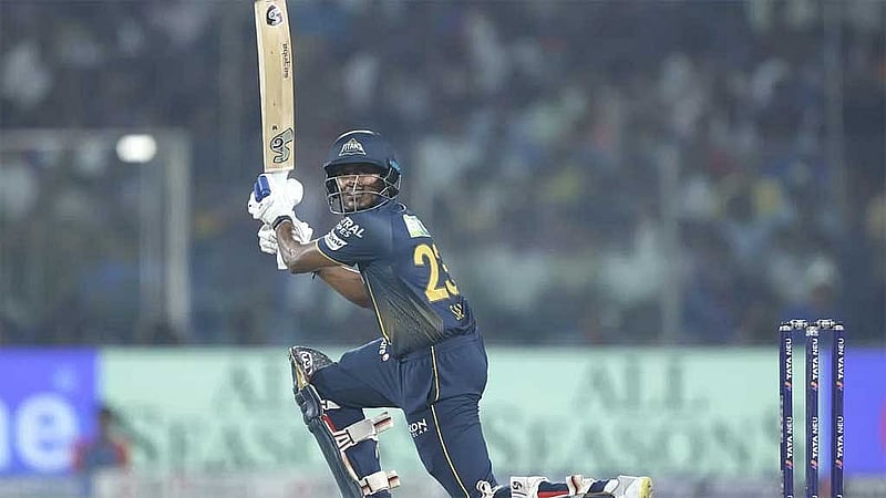 টানা দুই আইপিএলে সাফল্যের পরও নিজের ব্যাটিংয়ে সন্তুষ্ট নন সুদার্শান। ছবি: আইপিএল।