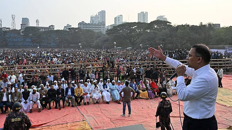 কড়াইল বস্তিতে জনসভায় তারেক রহমান