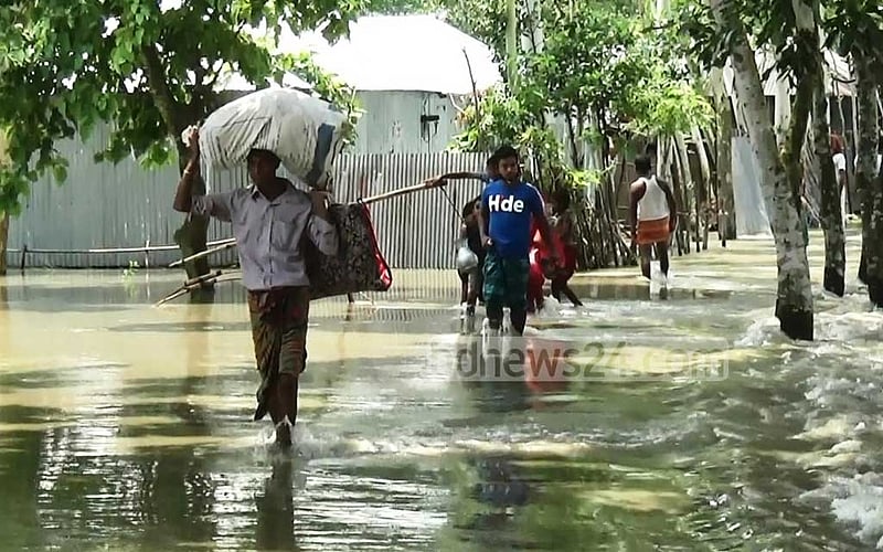 উত্তরের অনেক জেলায় বন্যার কারণও তিস্তা নদী। ফাইল ছবি