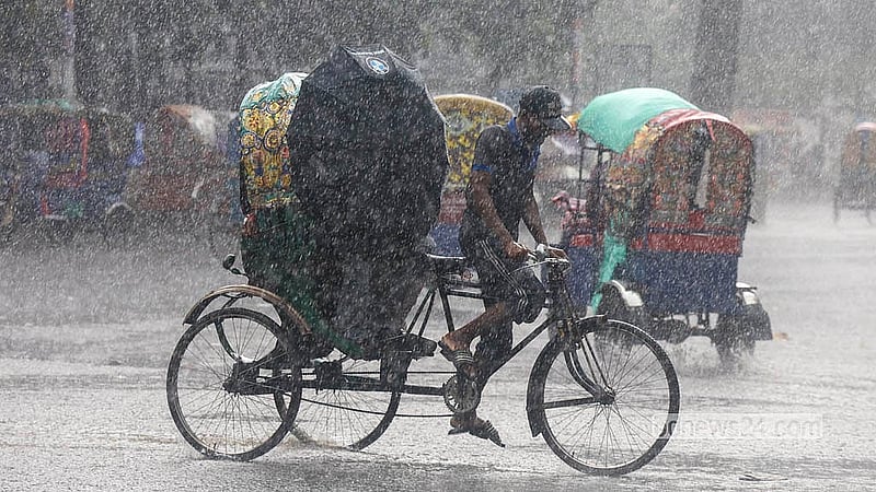 শনিবার সকাল থেকেই ঢাকার আকাশ ছিল মেঘলা ও থমথমে। দুপুর গড়াতেই রাজধানীর বিভিন্ন এলাকায় শুরু হয় ঝুম বৃষ্টি। ঢাকা বিশ্ববিদ্যালয় এলাকা থেকে তোলা
