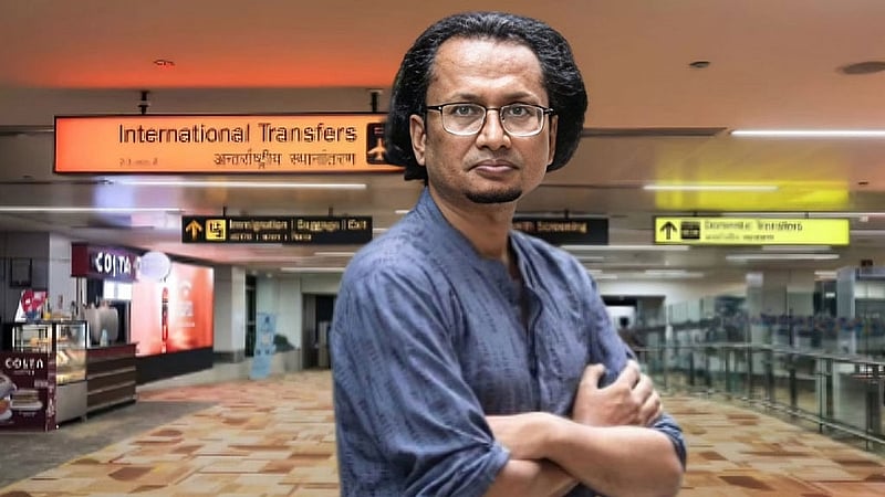 এটি জাহেদ উর রহমান এবং দিল্লির বিমানবন্দরের একটি কোলাজ ছবি, বাস্তব ছবি নয়।