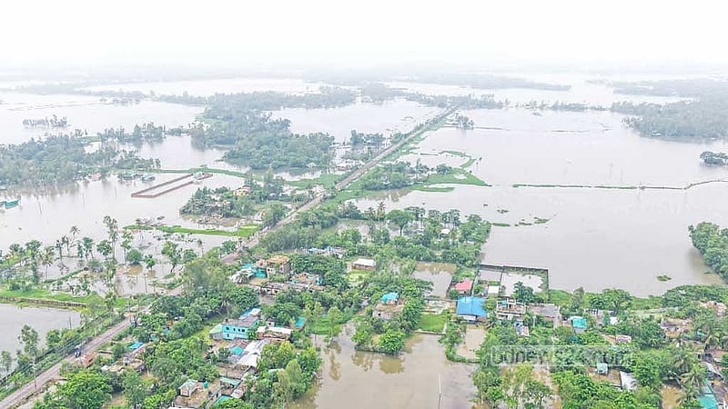কক্সবাজারে বন্যার চিত্র। ফাইল ছবি