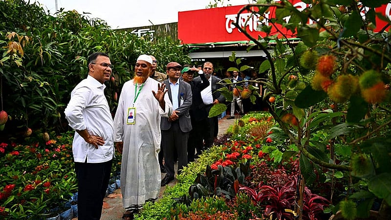 রাজধানীর শের-ই-বাংলা নগরে বৃহস্পতিবার বৃক্ষমেলা ঘুরে দেখেন প্রধানমন্ত্রী তারেক রহমান