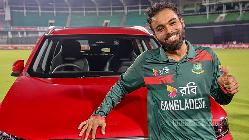 বাংলাদেশ ও অস্ট্রেলিয়ার মধ্যকার ওয়ানডে সিরিজে ‘মোস্ট ভ্যালুয়েবল প্লেয়ার’ হয়ে গাড়ি জিতেছেন তাওহীদ হৃদয়
