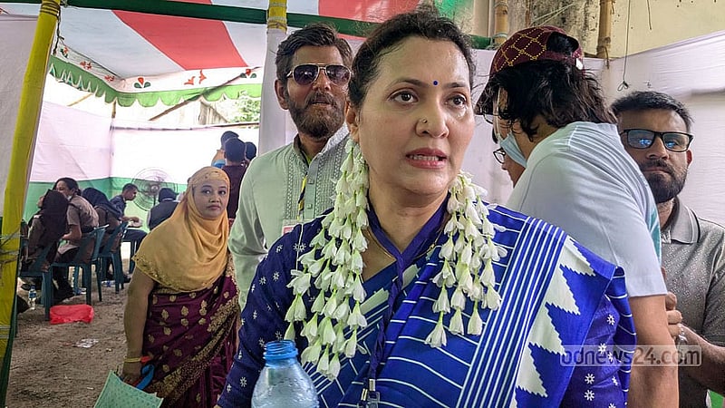সাধারণ সম্পাদক পদের প্রার্থী চিত্রনায়িকা রুমানা ইসলাম মুক্তি