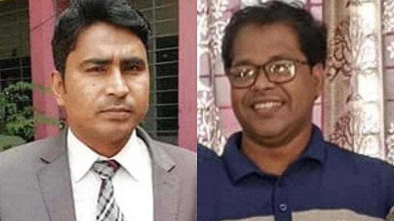 সহযোগী অধ্যাপক মুজিবুল আলম এবং সহকারী অধ্যাপক অলক চক্রবর্তী।
