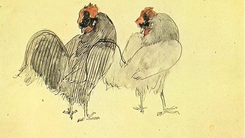 ‘টু রুস্টারস’, ১৯০৫, শিল্পী: পাবলো পিকাসো।