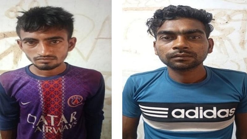 গ্রেপ্তার হওয়া রবিউল ইসলাম ও মো. শাহীন। 