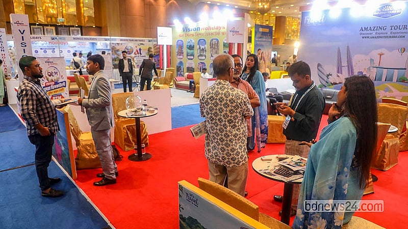 ঢাকায় পর্যটন মেলায় অংশ নিয়েছে ট্যুর অপারেটর, ট্রাভেল এজেন্সি, এয়ারলাইনস কোম্পানি, ম্যানেজমেন্ট কোম্পানি ও পর্যটন সংস্থা