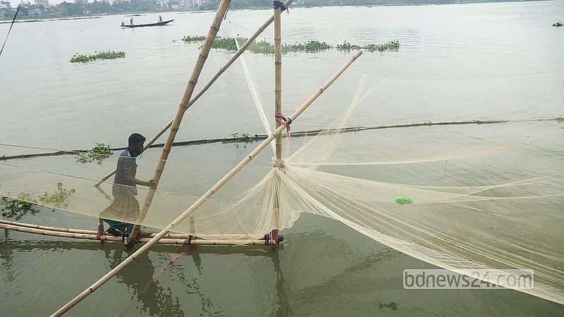 বুড়িগঙ্গা নদীর পানি এখন অনেকটা স্বাভাবিক রূপে ফিরেছে। জাল ফেলছে মিলছে মাছও। ফলে নদীতে প্রতিদিন জাল পাতছেন জেলেরা