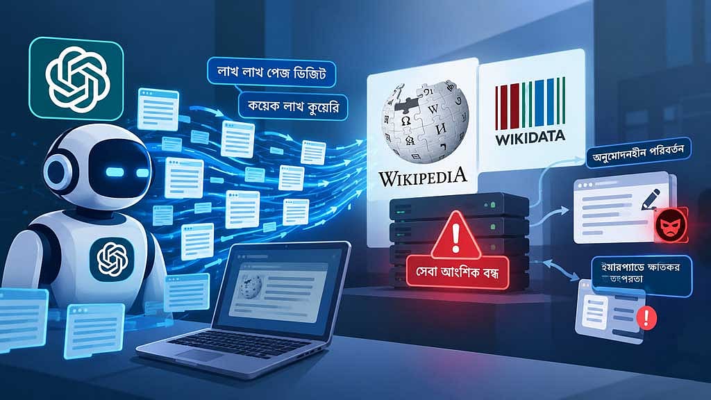 মে মাসের বিভ্রাট সম্ভবত ওপেনএআই এজেন্ট ঘটিয়েছে: উইকিমিডিয়া