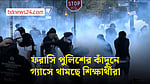 অগ্নিগর্ভ ফ্রান্সে শিক্ষার্থী-পুলিশ সংঘর্ষ, কাঁদুনে গ্যাস