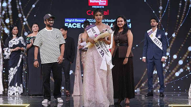 নারী বিভাগে প্রথম রানার আপ সাদিয়া হোসেন অর্পিতা।