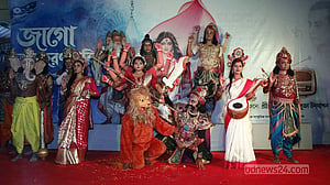 দুর্গোৎসব: ব‌রিশালে ‘জাগো দশপ্রহরণধারিণী’